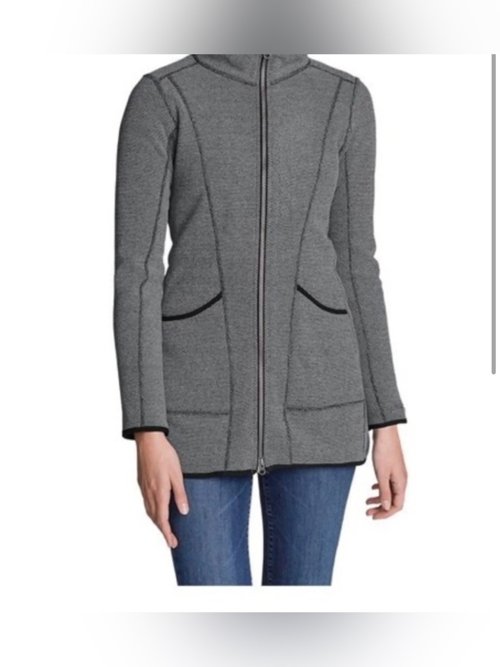 Iceberg Women's Gray Zip-Front Jacket size L